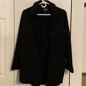 Zara shacket, black, size small, oversized